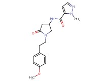 N-{1-[2-(4-methoxyphenyl)ethyl]-5-oxo-3-pyrrolidinyl}-1-methyl-1H-pyrazole-5-carboxamide