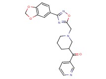 (1-{[3-(1,3-benzodioxol-5-yl)-1,2,4-oxadiazol-5-yl]methyl}-3-piperidinyl)(3-pyridinyl)methanone