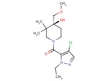 (4S)-1-[(4-chloro-1-ethyl-1H-pyrazol-5-yl)carbonyl]-4-(methoxymethyl)-3,3-dimethyl-4-piperidinol