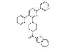 2-({4-[5-phenyl-2-(3-pyridinyl)-4-pyrimidinyl]-1-piperidinyl}carbonyl)-1H-indole