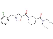 1-{[3-(2-chlorobenzyl)-4,5-dihydro-5-isoxazolyl]carbonyl}-N,N-diethyl-3-piperidinecarboxamide