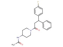 N-{1-[3-(4-fluorophenyl)-3-phenylpropanoyl]piperidin-4-yl}acetamide