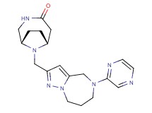 (1S*,6R*)-9-{[5-(2-pyrazinyl)-5,6,7,8-tetrahydro-4H-pyrazolo[1,5-a][1,4]diazepin-2-yl]methyl}-3,9-diazabicyclo[4.2.1]nonan-4-one