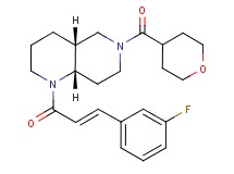 (4aR*,8aS*)-1-[(2E)-3-(3-fluorophenyl)-2-propenoyl]-6-(tetrahydro-2H-pyran-4-ylcarbonyl)decahydro-1,6-naphthyridine