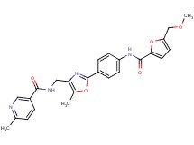 N-{[2-(4-{[5-(methoxymethyl)-2-furoyl]amino}phenyl)-5-methyl-1,3-oxazol-4-yl]methyl}-6-methylnicotinamide