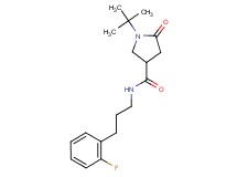 1-tert-butyl-N-[3-(2-fluorophenyl)propyl]-5-oxo-3-pyrrolidinecarboxamide
