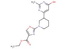 ethyl 2-[3-(6-hydroxy-2-methyl-4-pyrimidinyl)-1-piperidinyl]-1,3-oxazole-4-carboxylate