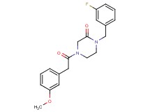 1-(3-fluorobenzyl)-4-[(3-methoxyphenyl)acetyl]-2-piperazinone