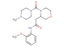 N-(2-methoxyphenyl)-2-{4-[(4-methyl-1-piperazinyl)carbonyl]-3-morpholinyl}acetamide