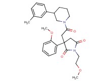 1-(2-methoxyethyl)-3-(2-methoxyphenyl)-3-{2-[3-(3-methylphenyl)-1-piperidinyl]-2-oxoethyl}-2,5-pyrrolidinedione