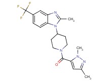 1-{1-[(1,3-dimethyl-1H-pyrazol-5-yl)carbonyl]-4-piperidinyl}-2-methyl-5-(trifluoromethyl)-1H-benzimidazole