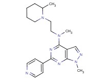 N,1-dimethyl-N-[2-(2-methyl-1-piperidinyl)ethyl]-6-(4-pyridinyl)-1H-pyrazolo[3,4-d]pyrimidin-4-amine