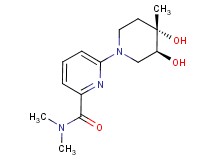 6-[(3S*,4S*)-3,4-dihydroxy-4-methylpiperidin-1-yl]-N,N-dimethylpyridine-2-carboxamide
