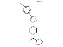 4-[4-(4-methylphenyl)-1H-1,2,3-triazol-1-yl]-1-[(2R)-tetrahydro-2-furanylcarbonyl]piperidine