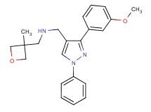 1-[3-(3-methoxyphenyl)-1-phenyl-1H-pyrazol-4-yl]-N-[(3-methyl-3-oxetanyl)methyl]methanamine