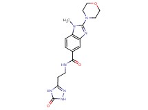 1-methyl-2-(4-morpholinyl)-N-[2-(5-oxo-4,5-dihydro-1H-1,2,4-triazol-3-yl)ethyl]-1H-benzimidazole-5-carboxamide