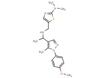 5-[({1-[1-(4-methoxyphenyl)-5-methyl-1H-pyrazol-4-yl]ethyl}amino)methyl]-N,N-dimethyl-1,3-thiazol-2-amine