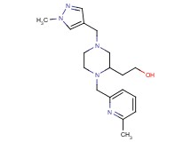2-{4-[(1-methyl-1H-pyrazol-4-yl)methyl]-1-[(6-methyl-2-pyridinyl)methyl]-2-piperazinyl}ethanol