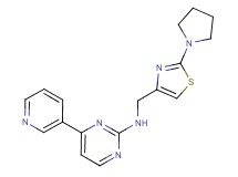 4-(3-pyridinyl)-N-{[2-(1-pyrrolidinyl)-1,3-thiazol-4-yl]methyl}-2-pyrimidinamine