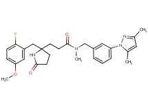 N-[3-(3,5-dimethyl-1H-pyrazol-1-yl)benzyl]-3-[2-(2-fluoro-5-methoxybenzyl)-5-oxo-2-pyrrolidinyl]-N-methylpropanamide