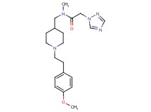 N-({1-[2-(4-methoxyphenyl)ethyl]-4-piperidinyl}methyl)-N-methyl-2-(1H-1,2,4-triazol-1-yl)acetamide
