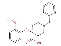 4-(2-methoxyphenoxy)-1-(pyridin-2-ylmethyl)piperidine-4-carboxylic acid