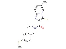 2-[(3-fluoro-6-methylimidazo[1,2-a]pyridin-2-yl)carbonyl]-6-(methylthio)-1,2,3,4-tetrahydroisoquinoline