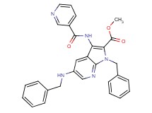 methyl 1-benzyl-5-(benzylamino)-3-[(3-pyridinylcarbonyl)amino]-1H-pyrrolo[2,3-b]pyridine-2-carboxylate