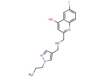 6-fluoro-2-({[(1-propyl-1H-pyrazol-4-yl)methyl]amino}methyl)quinolin-4-ol
