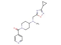 N-[(3-cyclopropyl-1,2,4-oxadiazol-5-yl)methyl]-1-isonicotinoyl-N-methylpiperidin-4-amine