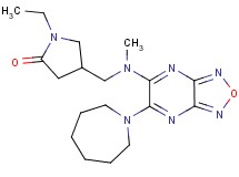 4-{[[6-(1-azepanyl)[1,2,5]oxadiazolo[3,4-b]pyrazin-5-yl](methyl)amino]methyl}-1-ethyl-2-pyrrolidinone