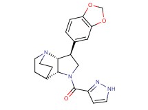 (2R*,3S*,6R*)-3-(1,3-benzodioxol-5-yl)-5-(1H-pyrazol-3-ylcarbonyl)-1,5-diazatricyclo[5.2.2.0~2,6~]undecane