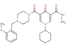 1-cyclohexyl-5-{[4-(2-methoxybenzyl)-1-piperazinyl]carbonyl}-N-methyl-4-oxo-1,4-dihydro-3-pyridinecarboxamide
