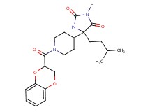 5-[1-(2,3-dihydro-1,4-benzodioxin-2-ylcarbonyl)-4-piperidinyl]-5-(3-methylbutyl)-2,4-imidazolidinedione