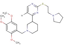 2-{[2-(1-pyrrolidinyl)ethyl]thio}-4-[1-(2,4,5-trimethoxybenzyl)-3-piperidinyl]pyrimidine