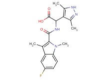 (3,5-dimethyl-1H-pyrazol-4-yl){[(5-fluoro-1,3-dimethyl-1H-indol-2-yl)carbonyl]amino}acetic acid