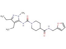 N~1~-(3,4-diethyl-1-methyl-1H-pyrazol-5-yl)-N~4~-(2-furylmethyl)piperidine-1,4-dicarboxamide