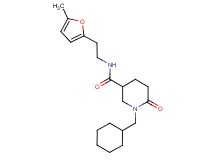 1-(cyclohexylmethyl)-N-[2-(5-methyl-2-furyl)ethyl]-6-oxo-3-piperidinecarboxamide