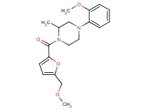 1-[5-(methoxymethyl)-2-furoyl]-4-(2-methoxyphenyl)-2-methylpiperazine