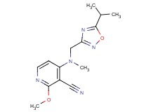 4-[[(5-isopropyl-1,2,4-oxadiazol-3-yl)methyl](methyl)amino]-2-methoxynicotinonitrile
