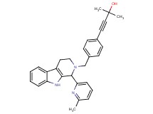 2-methyl-4-(4-{[1-(6-methyl-2-pyridinyl)-1,3,4,9-tetrahydro-2H-beta-carbolin-2-yl]methyl}phenyl)-3-butyn-2-ol