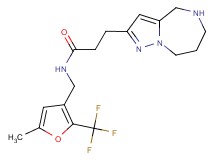 N-{[5-methyl-2-(trifluoromethyl)-3-furyl]methyl}-3-(5,6,7,8-tetrahydro-4H-pyrazolo[1,5-a][1,4]diazepin-2-yl)propanamide
