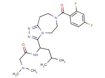 N~1~-{1-[7-(2,4-difluorobenzoyl)-6,7,8,9-tetrahydro-5H-[1,2,4]triazolo[4,3-d][1,4]diazepin-3-yl]-3-methylbutyl}-N~2~,N~2~-dimethylglycinamide