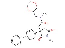 2-[3-(4-biphenylyl)-1-methyl-2,5-dioxo-3-pyrrolidinyl]-N-(1,4-dioxan-2-ylmethyl)-N-methylacetamide