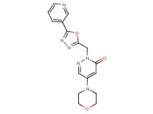5-(4-morpholinyl)-2-{[5-(3-pyridinyl)-1,3,4-oxadiazol-2-yl]methyl}-3(2H)-pyridazinone