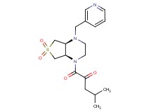 1-[(4aS*,7aR*)-6,6-dioxido-4-(3-pyridinylmethyl)hexahydrothieno[3,4-b]pyrazin-1(2H)-yl]-4-methyl-1-oxo-2-pentanone