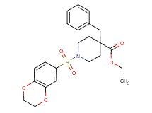 ethyl 4-benzyl-1-(2,3-dihydro-1,4-benzodioxin-6-ylsulfonyl)-4-piperidinecarboxylate