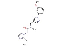 2-(2-ethyl-1H-imidazol-1-yl)-N-{[1-(3-methoxyphenyl)-1H-pyrazol-4-yl]methyl}-N-methylacetamide