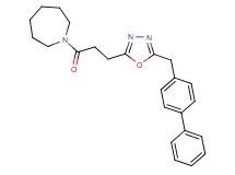 1-{3-[5-(4-biphenylylmethyl)-1,3,4-oxadiazol-2-yl]propanoyl}azepane