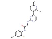 2-{[4-(2,6-dimethylpyridin-3-yl)pyrimidin-2-yl]amino}-N-(2-fluoro-4-methylphenyl)acetamide